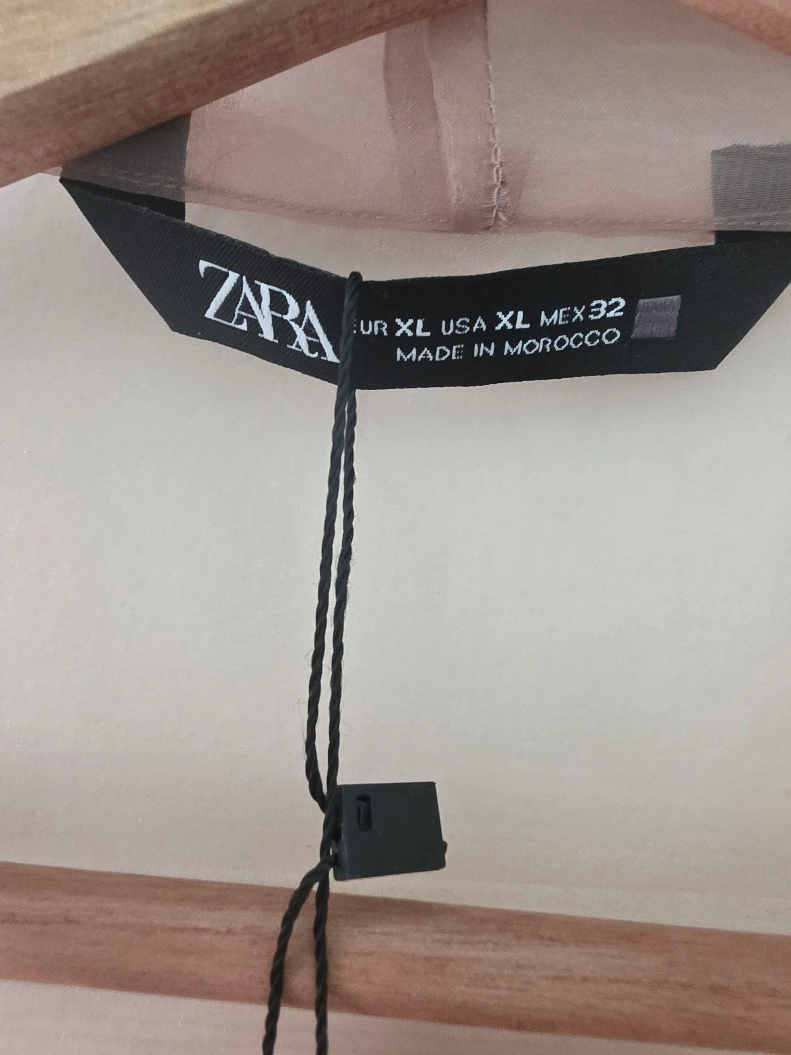 Roze Organza Blouse met Lint Nieuw | Zara | Maat XL – photo 6